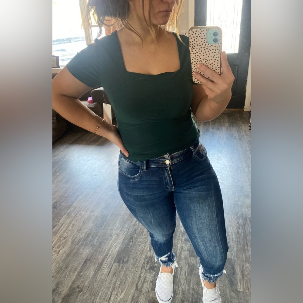 Square neck crop top